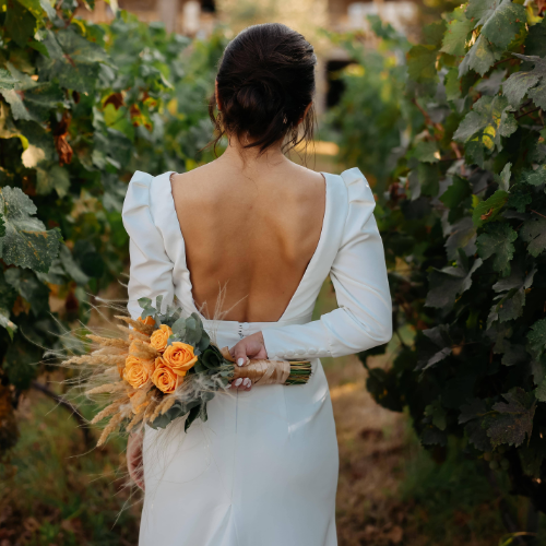 Destination vineyard wedding in Kakheti Georgia surrounded by rolling vineyards